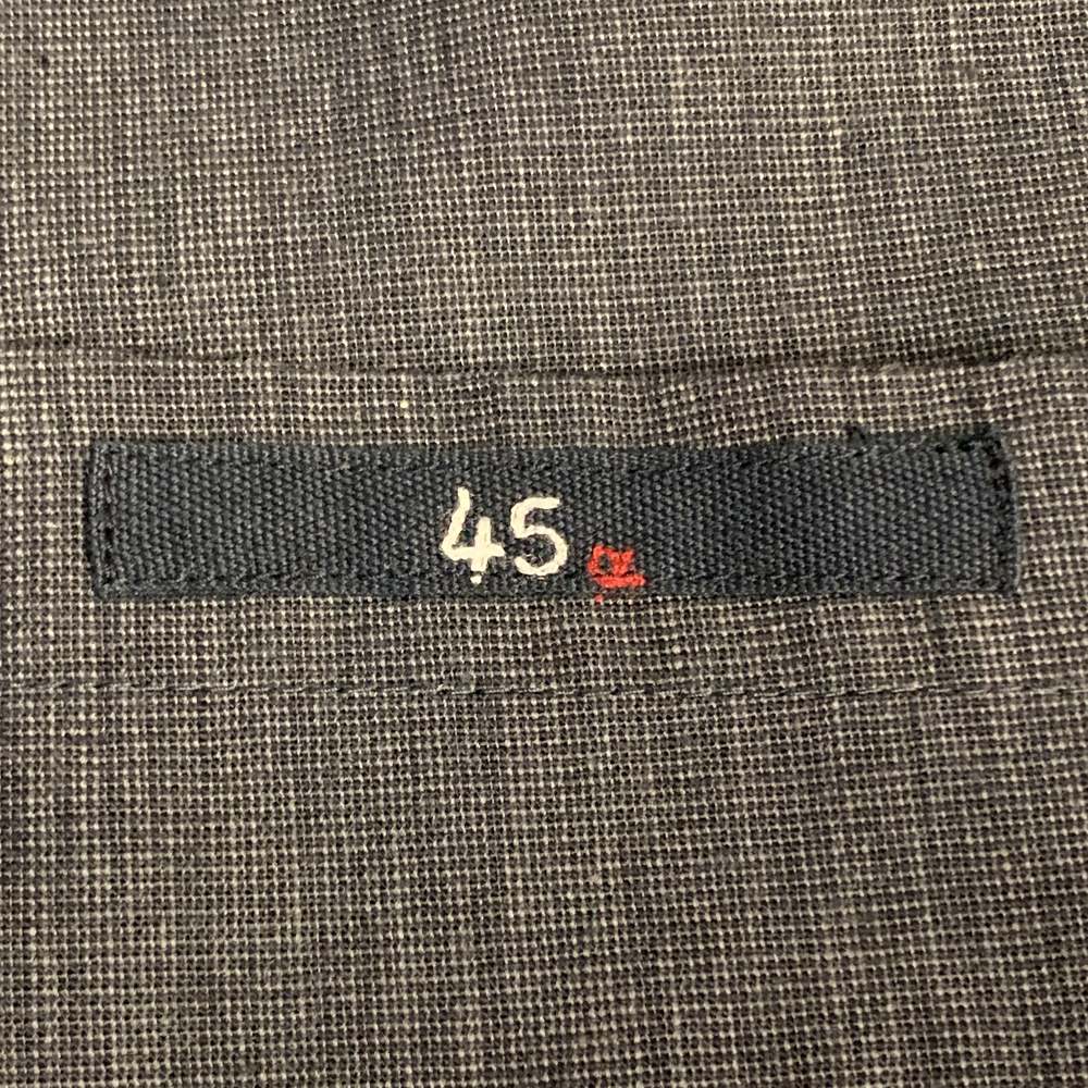 Men's Navy Windowpane Wool Blend Vest - Picture 6 of 6